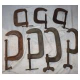 7 C-Clamps, 4' to 6'