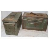 2 Empty Ammo Boxes 12'x6'x7.5' & 11'x5.5'x7'