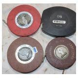 3) 100' & 1) 50' Tape Measures: