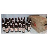 24 Empty Fox Deluxe Beer Bottles in Box