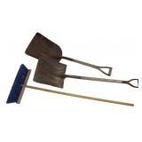 2 Scoop Shovels & Broom