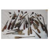 Vintage Wooden Handled Screwdrivers
