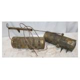 2 Vintage Brass Fuel Tanks, 15'x5.5' Diameter