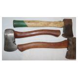 2 Plumb & 1 Tru American Axes; all 3' Axe Heads
