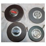 4 Lufkin Tape Measures: 2) 50' & 2) 100'