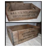 2 Stevens Point Wooden Crates, Both
