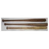 3 Louisville Slugger Wooden Baseball Bats