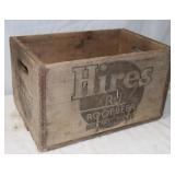 Vintage Wooden Metal Edge Hires Crate: