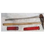 Vintage Garden Hoe, Pick & 2 Wedges