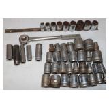 44 pc 1/2' Drive Sockets, Some S-K