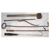 Loggers Marking Mallet, Gaff Hook &