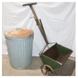Dandy Boy Spreader & Metal Garbage Can, 24' Tall