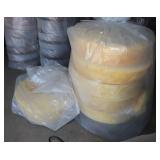 2 Bags of Yellow Insulation with 1 Roll of Brown: