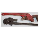2) 18' Pipe Wrenches; NYE & Walworth
