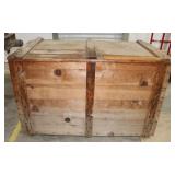Wooden Crate on Wheels, 51.5'x27.5'x31.5'
