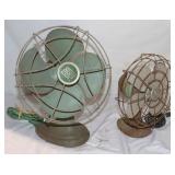 2 Vintage Metal Fans: Signal & Sears, Both Work