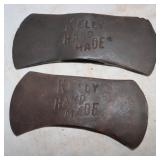 2 Kelley Handmade 4' Double Blade Axe Heads