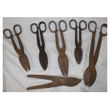 6 Vintage Shears 11' to 16'