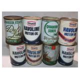 5 Texaco & 3 Quaker State 1 Qt. Motor Oil;