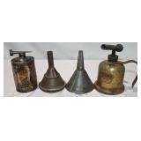 Vintage Finol Oil Can, Dunlap Brass Torch &