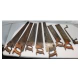 5 Hack Saws, 2 Back Saws & 1 Cross Cut Saw