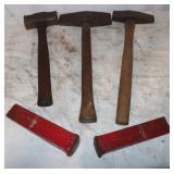 2 Wedges, 1 Dead Blow & 2 Tack Hammers