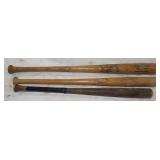 3 Wooden Baseball Bats