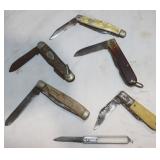 6 Pocket Knives: Barlow, Christy, Robeson,...