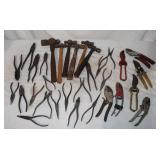 Ball Pein Hammers, Tin Snips, Needle Nose Pliers,