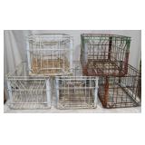 3 Morning Glory & 2 Borden Metal Crates,