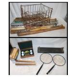 Outdoor Games: Baseball Bats, Golf Putting Game,