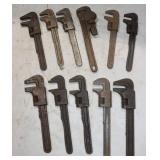 10) 9' Monkey Wrenches & 1) 10' RIDGID Pipe