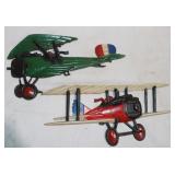 2 Vintage Homco 1975 Metal Airplane Wall Dï¿½cor;