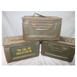 3) Cal. 50M2 Empty Ammo Boxes, 12'x6'x7.5'