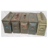 5 Empty Ammo Boxes; 11'x4'x7'