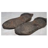 2 Vintage Cast Iron Boot Scrapers 10.5'