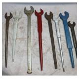 8 Vintage Spud Wrenches, 16'-21'