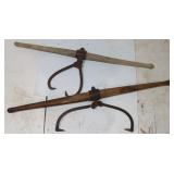 2) 2 Man Swivel Log Carriers