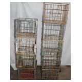 9 Vintage Metal Crates: Hawthorn, Dean, Borden,
