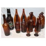 Large Brown Glass Bottles