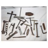 Vintage Tools: T-Handle, Sockets, Hammer Heads