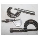 3 Vintage Starrett Micrometer: 1) Mo. 282 & 2) 1"