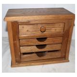 Wooden Tool Chest, 13x6.5x11"