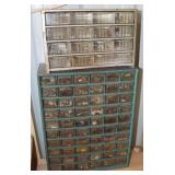 2 Small parts bins: 60 drawer is 14"x6"x18" &