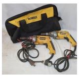 2 Dewalt Corded versa clutch screw drivers