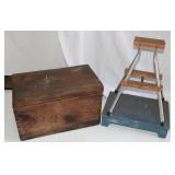 Folding Stool, 4.5" wood step & Wood Box