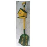 Vintage Shovel painted John Deere colors w/