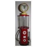 21"t Texaco 1 Cent Gumball Gas Pump Machine;