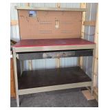 Work Bench w/ drawer & peg board back 49"x25"x59"