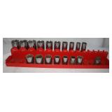 18 1/2" Drive Sockets: 10 Deep 8 Shallow